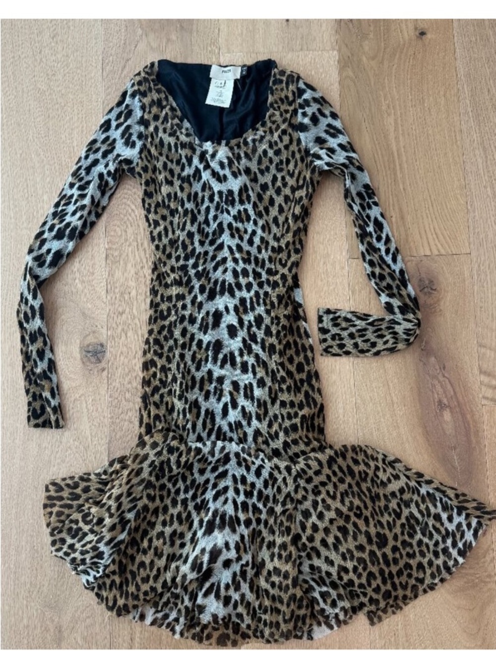 SOLD DO NOT BUY Women's Leopard Print Long Sleeve Casual Dress - Brown